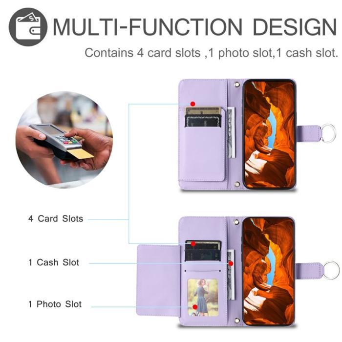 OEM - Plånboksfodral för Samsung Galaxy S26 Konstläder Ringhållare - Lila