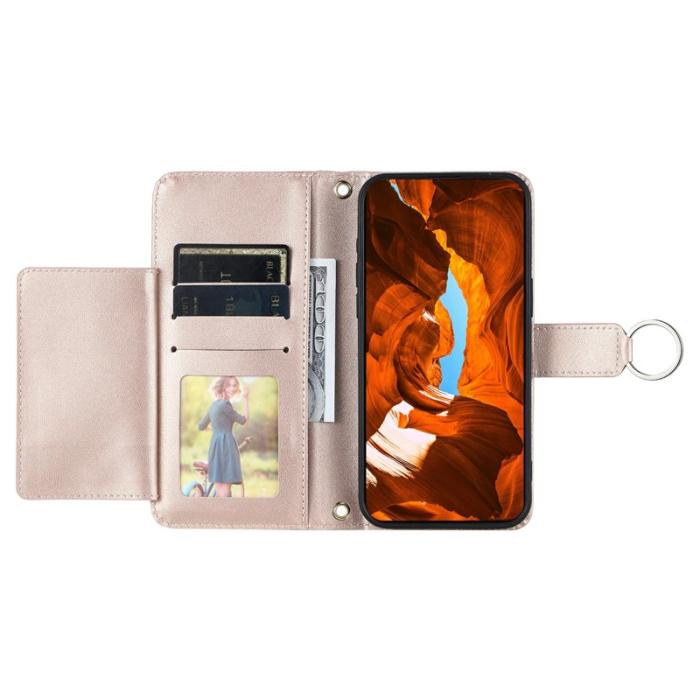 OEM - Plånboksfodral för Samsung Galaxy S26 Konstläder Ringhållare - Roséguld