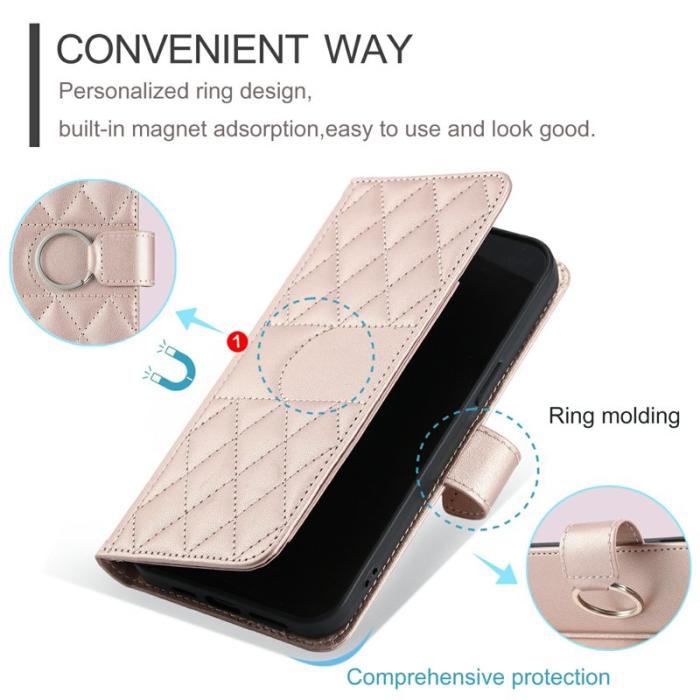 OEM - Plånboksfodral för Samsung Galaxy S26 Konstläder Ringhållare - Roséguld