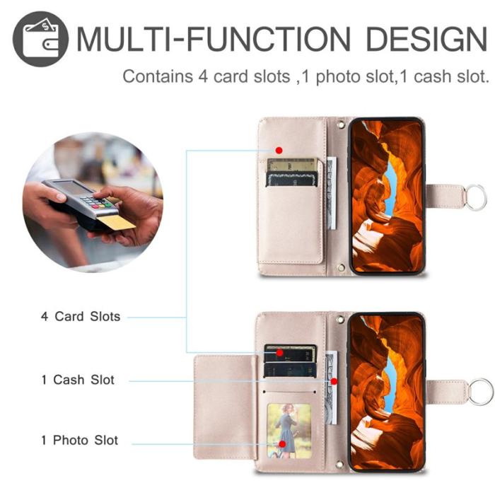 OEM - Plånboksfodral för Samsung Galaxy S26 Konstläder Ringhållare - Roséguld