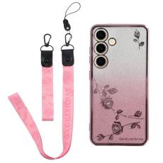 KADEM - KADEM Mobilskal f&ouml;r Samsung Galaxy S26 Blomm&ouml;nster TPU Gradient - Ros&eacute;guld