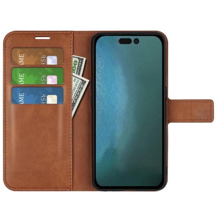 OEM - Flip Folio iPhone 14 Pro Max Plånboksfodral - Brun