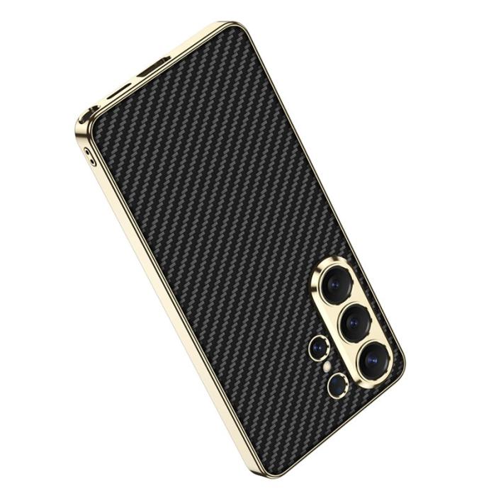 GKK - GKK Mobilskal för Samsung Galaxy S26 Ultra TPU - Kolfibertextur - Svart