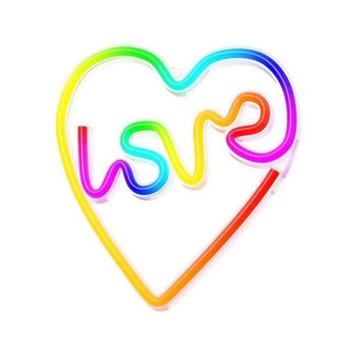 Forever Light - Forever Light LED Neon RGB LOVE IN HEART FLRN02 + RC