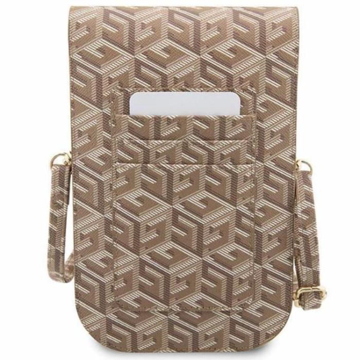 Guess - Guess Halsbandsfodral GCube Stripe - Brun