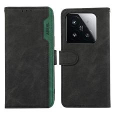 ABEEL - ABEEL Xiaomi 15T Pl&aring;nboksfodral i Spaltad Konstl&auml;der RFID-Skydd - Svart