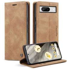 Caseme - CASEME 013 Series Mobilskal till Google Pixel 8 Magnetisk KonstL&auml;der Brun