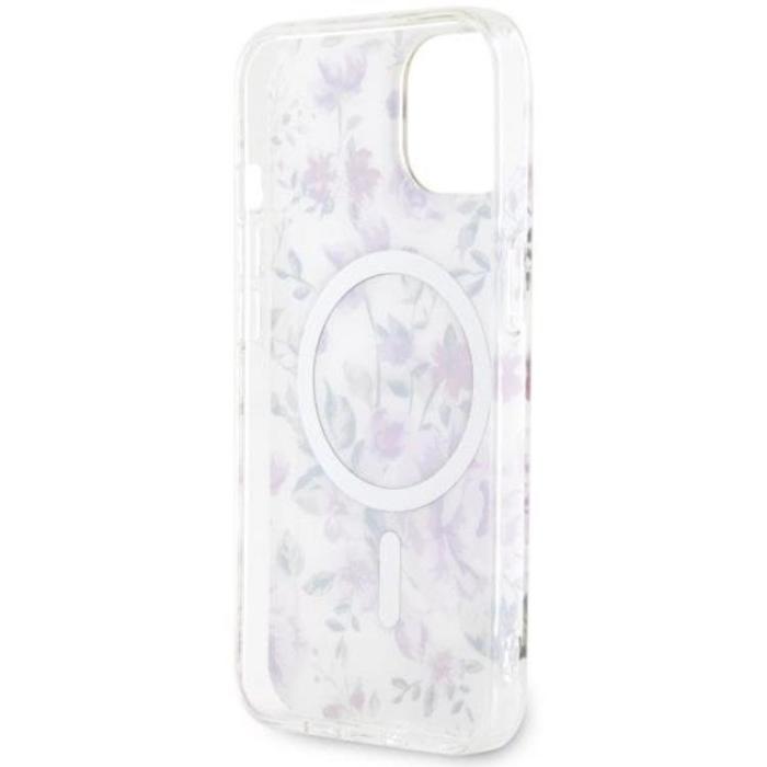Guess - Guess iPhone 14 Mobilskal MagSafe Flower - Transparent