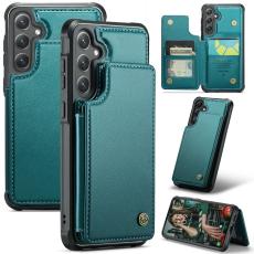 Caseme - CASEME C22 Fodral f&ouml;r Samsung Galaxy S24 i Konstl&auml;der - Gr&ouml;n