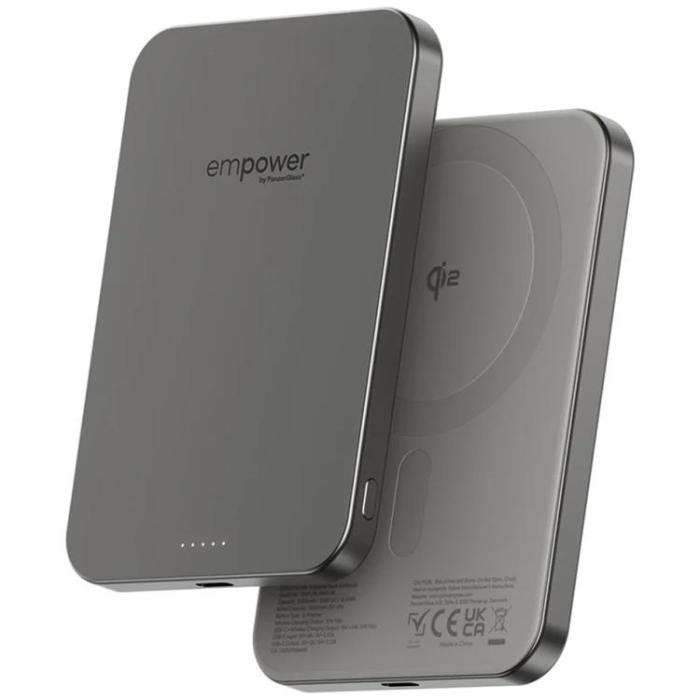 PanzerGlass - Empower by PanzerGlass MagSafe Trådlös Powerbank 5000mAh - Titanium