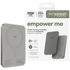 PanzerGlass - Empower by PanzerGlass MagSafe Tr&aring;dl&ouml;s Powerbank 5000mAh - Titanium