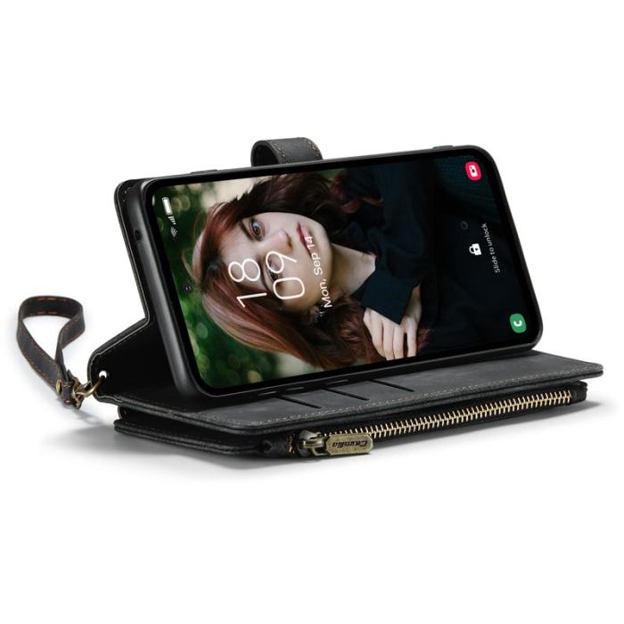Caseme - CASEME Konstläder Plånboksfodral för Samsung Galaxy S23 FE - Svart