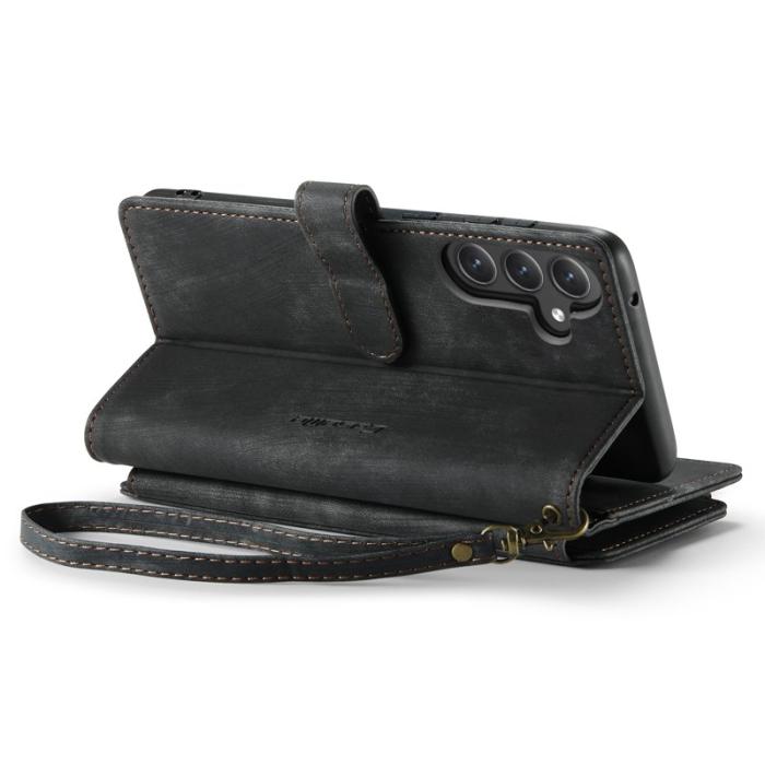 Caseme - CASEME Konstläder Plånboksfodral för Samsung Galaxy S23 FE - Svart