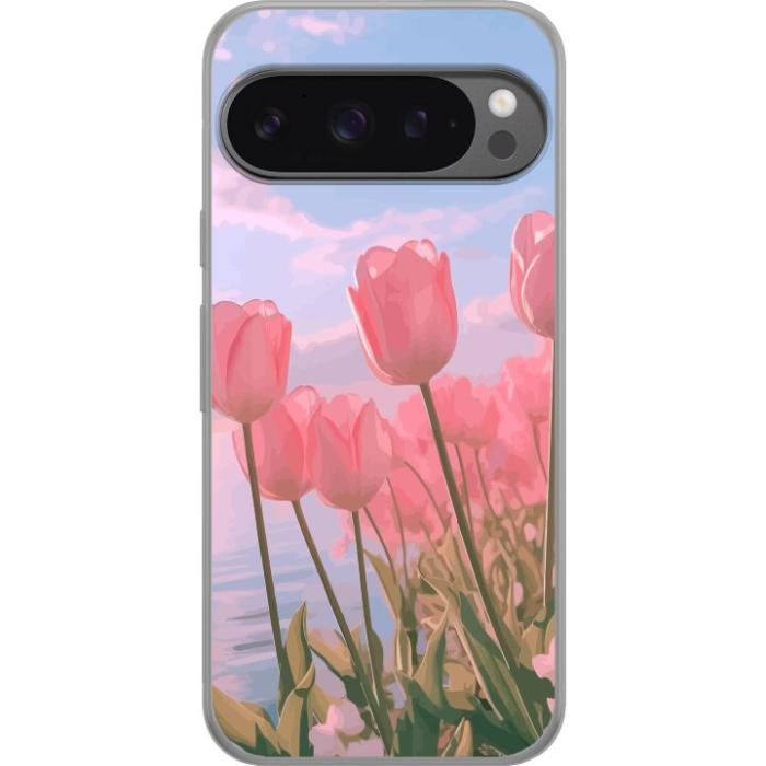 iSecrets - Mobilskal till Google Pixel 9 Pro XL med Rosa Tulpaner
