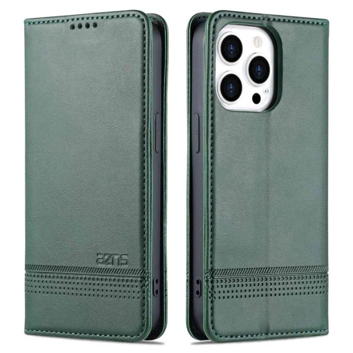 AZNS - AZNS iPhone 14 Pro Max Fodral - KonstLäder - Grön