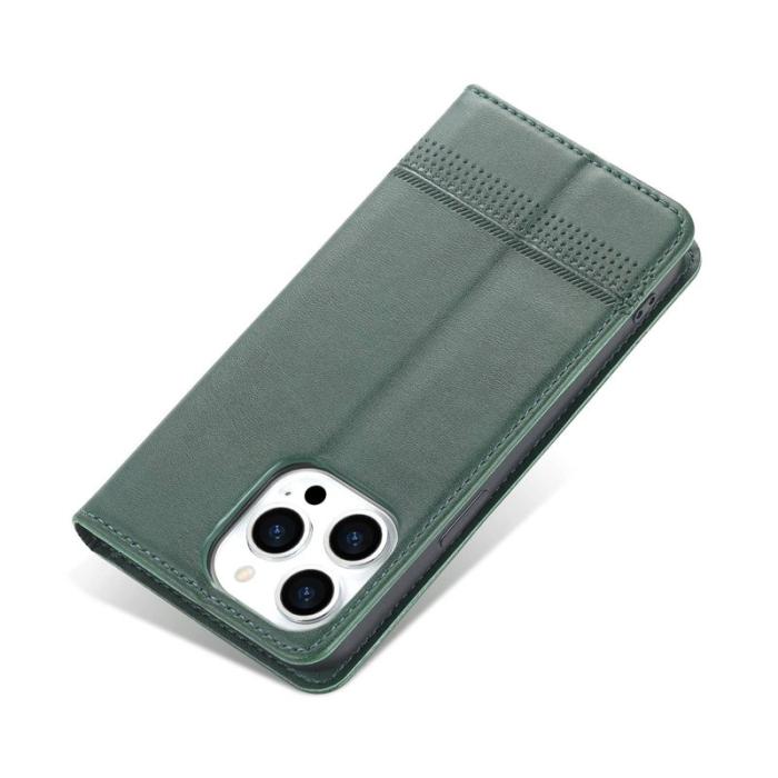 AZNS - AZNS iPhone 14 Pro Max Fodral - KonstLäder - Grön