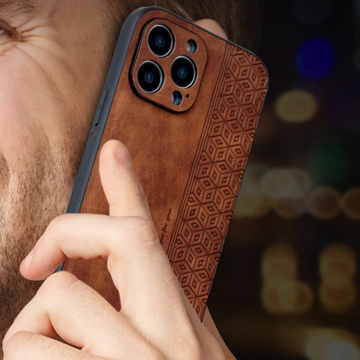 AZNS - AZNS iPhone 14 Pro Max Fodral - KonstLäder - Lila
