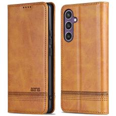 AZNS - AZNS Samsung Galaxy S24 FE Pl&aring;nboksfodral Konstl&auml;der - Brun