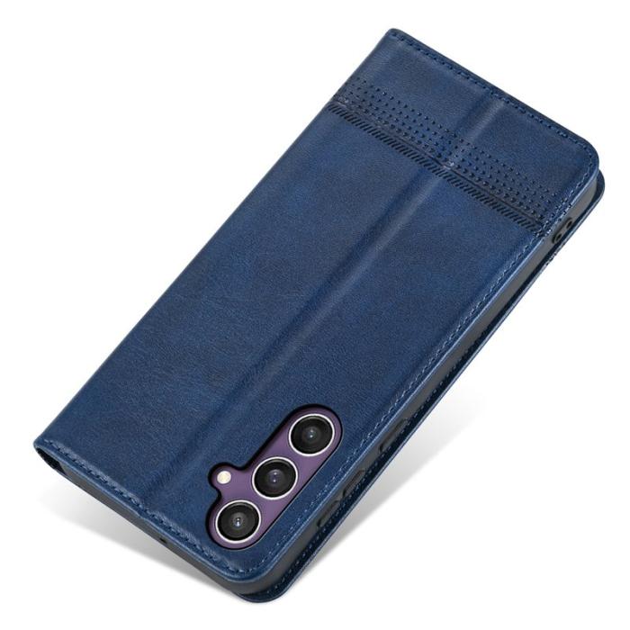 AZNS - AZNS Samsung Galaxy S24 FE Plånboksfodral Konstläder - Blå