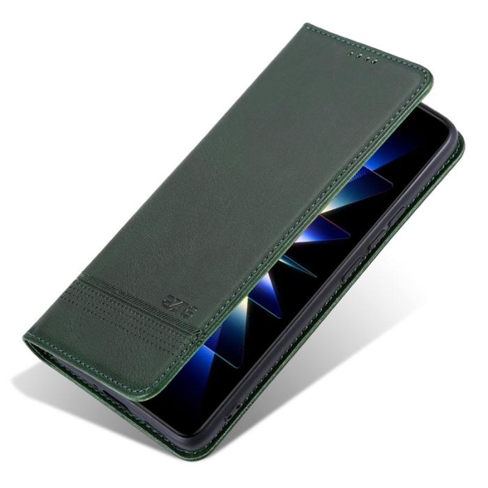 AZNS - AZNS Samsung Galaxy S24 FE Plånboksfodral Konstläder - Grön