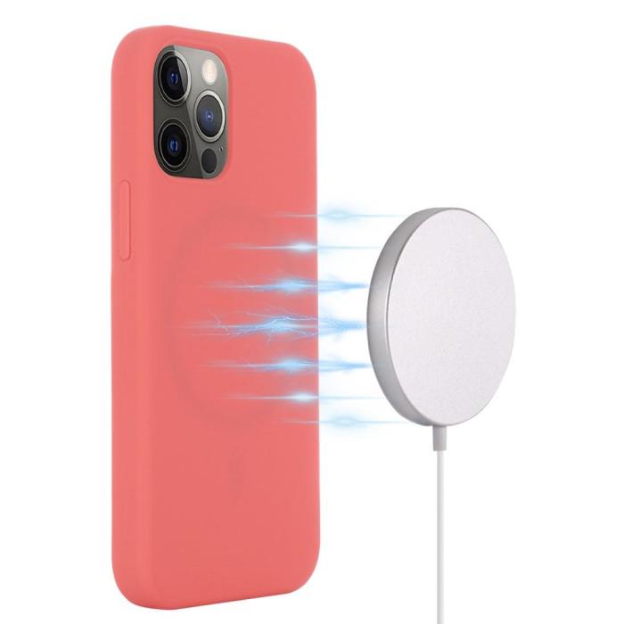 OEM - MagSafe Liquid Silicone Skal iPhone 13 Pro Max - Hot Pink