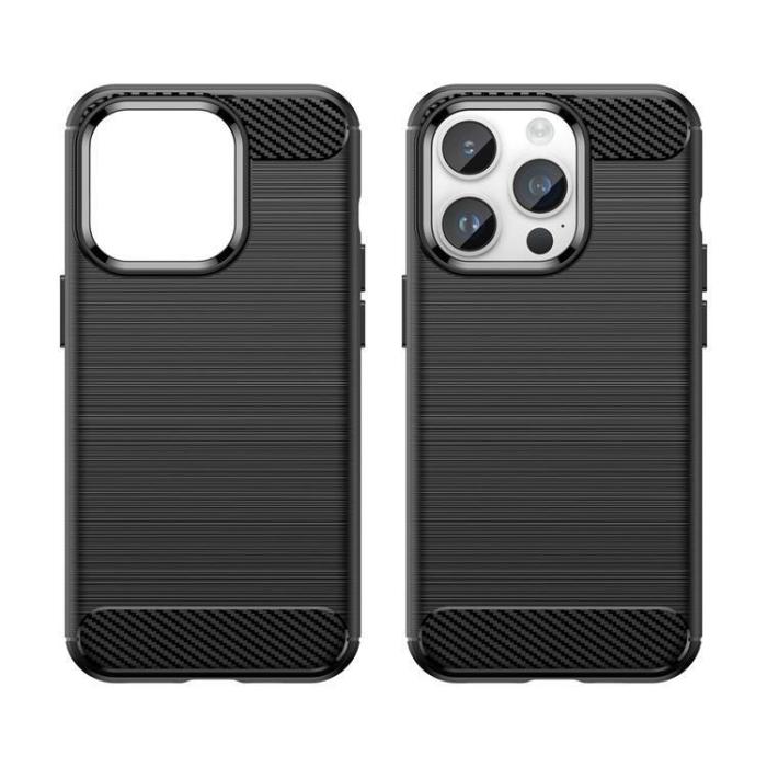 OEM - iPhone 15 Pro Mobilskal Carbon Flexible - Svart