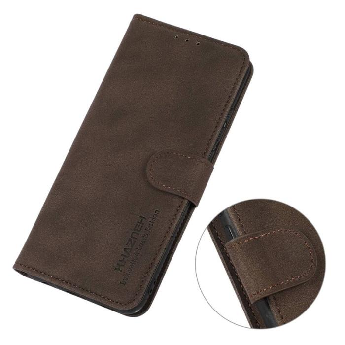 KHAZNEH - KHAZNEH Xiaomi 17 Pro Max Plånboksfodral Anti Scratch Konstläder - Brun