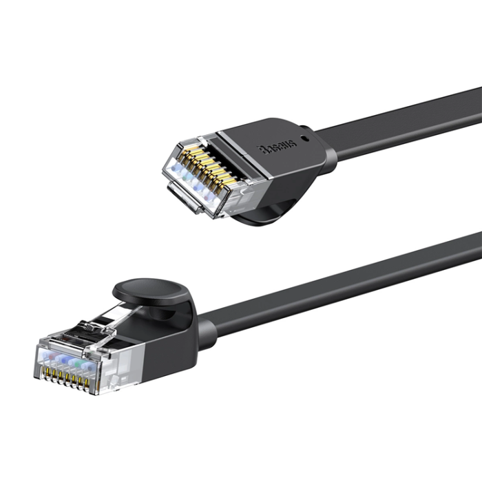 BASEUS - Baseus Nätverk Kabel RJ45 2m 1000Mbps Flat - Svart