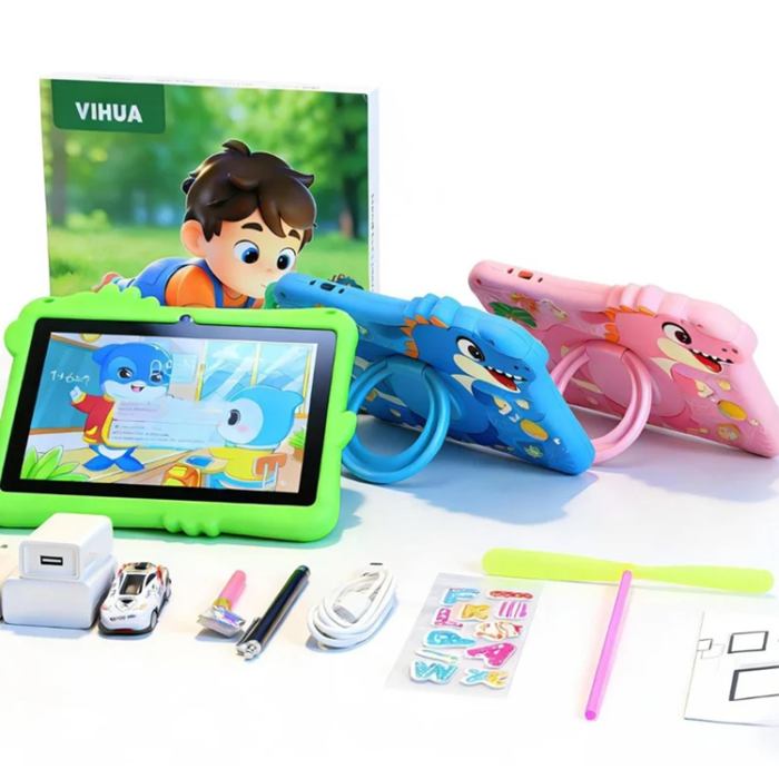 A-One Brand - Surfplatta För Barn A18 8-tums HD-skärm Dubbla Kameror Pedagogisk - Grön