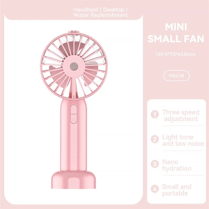 OEM - Mini Handhållen Fläkt Mini18 - Rosa
