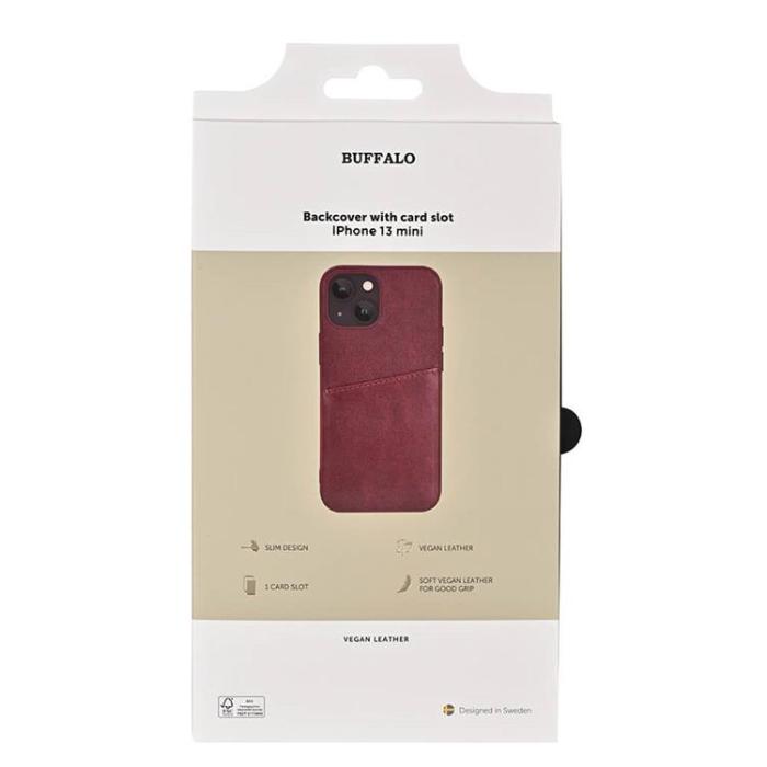 BUFFALO - Buffalo iPhone 13 Mini Skal 1 Korthållare - Brun