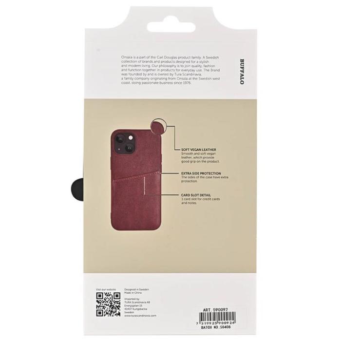 BUFFALO - Buffalo iPhone 13 Mini Skal 1 Korthållare - Brun