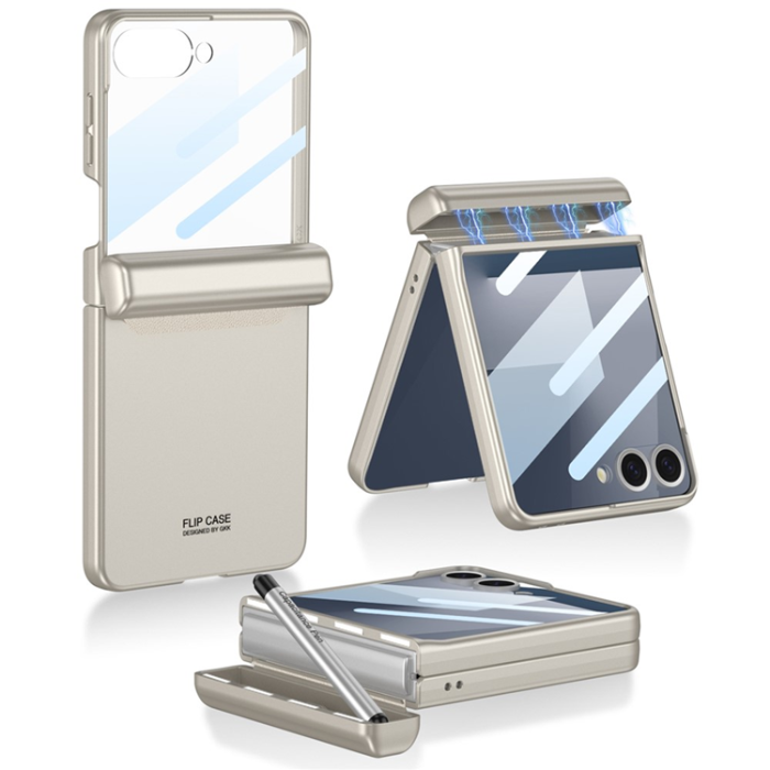 GKK - GKK Galaxy Z Flip 7 Mobilskal med Penna och Skärmskydd 