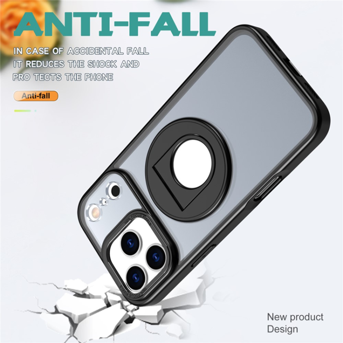 A-One Brand - iPhone 17 Pro Max Mobilskal MagSafe Rotating Kickstand Clear