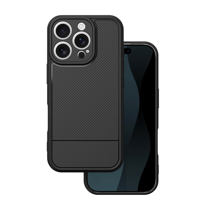 iPhone 16 Pro Mobilskal Simple Carbon - Svart | 2353 | AlltMobil