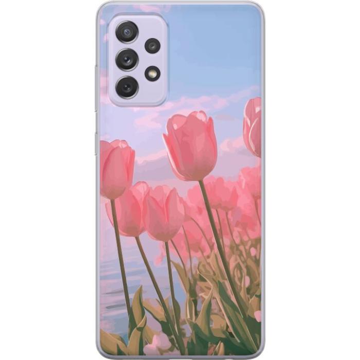 iSecrets - Mobilskal till Samsung Galaxy A52s 5G med Rosa Tulpaner