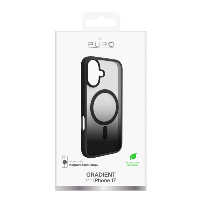 Puro - Puro iPhone 17 Mobilskal Magsafe Gradient TPU - Svart