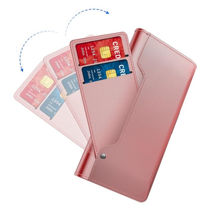 OEM - Samsung Galaxy S26 Skal PU Läder Fodral Ställ - Roséguld