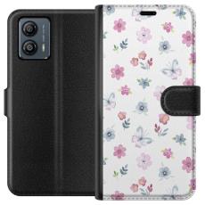 iSecrets - Plånboksfodral till Motorola Moto G53 med Blommor och fjärillar