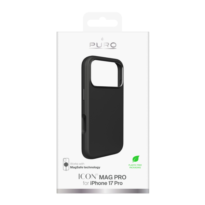 Puro - Puro iPhone 17 Pro Mobilskal Magsafe Liquid Silikone - Svart