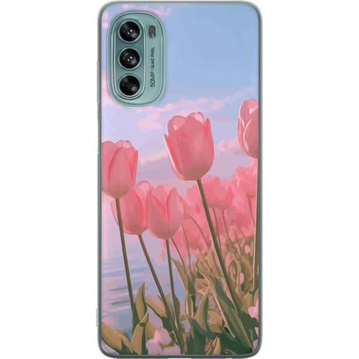 iSecrets - Mobilskal till Motorola Moto G62 5G med Rosa Tulpaner