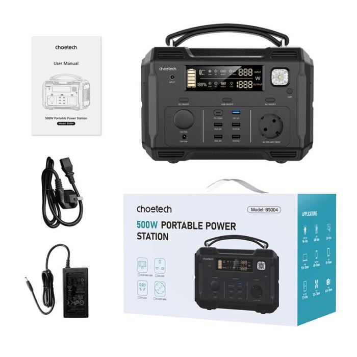 Choetech - Choetech Powerbank Portable 484Wh 500W - Svart