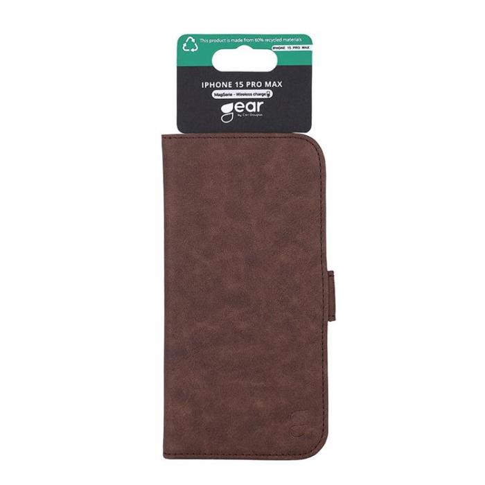 GEAR - Gear iPhone 15 Pro Max Plånboksfodral Magsafe - Brun