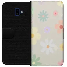 Gustaf - Pl&aring;nboksfodral till Samsung Galaxy J6+ med fejdande blommor