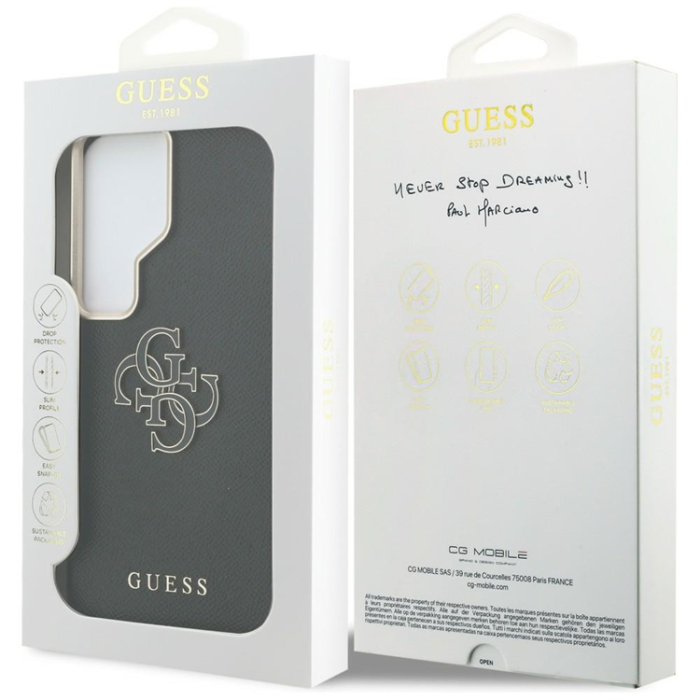 Guess - Guess Mobilskal För Galaxy S26 Ultra MagSafe Grained Big 4G Metal Logo