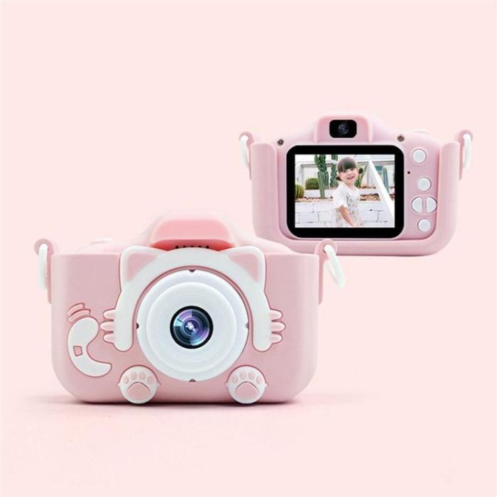 OEM - Digitalkamera för Barn Kattform 40Mpx X5S - Rosa