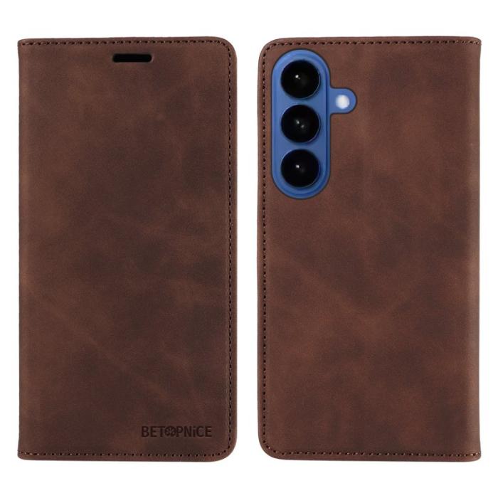BETOPNICE - BETOPNICE Samsung Galaxy S26 Plus Plånboksfodral Magnetisk RFID-Skydd - Brun