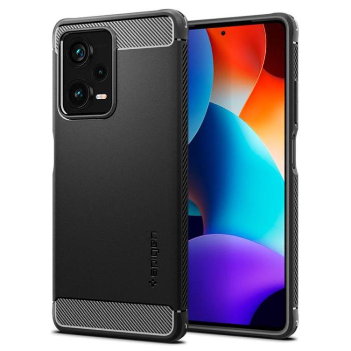 UTGATT - Spigen Xiaomi Redmi Note 12 Plus Mobilskal Rugged Armor - Svart