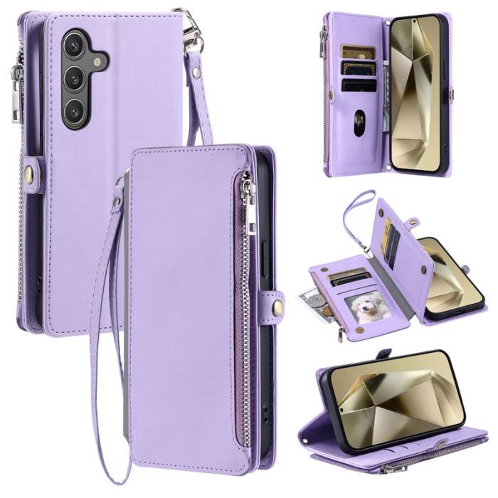 OEM - Samsung Galaxy S26 Plus Plånboksfodral TPU + Konstläder - Lila