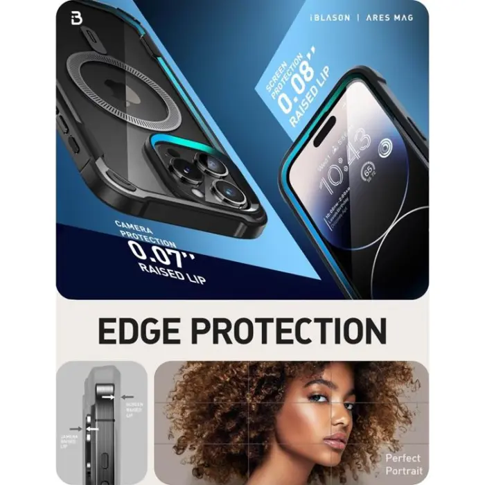 SupCase - Supcase iPhone 15 Pro Max Mobilskal Magsafe Iblsn Ares - Svart